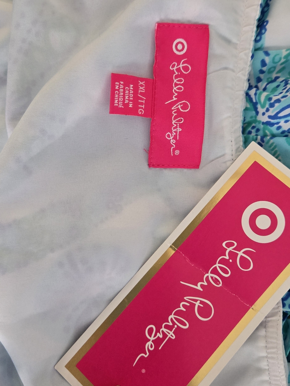 Lilly Pulitzer For Target Blue & Teal Print Dress Xxl NWT - Picture 3 of 3